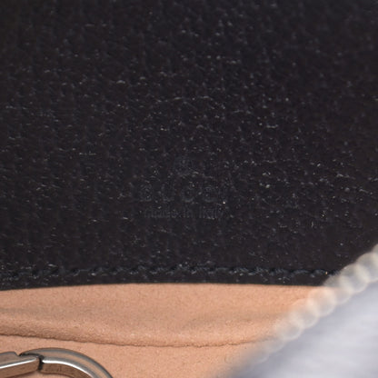 Gucci GG Supreme Monogram Textured Dollar Calfskin Web Mini Ophidia Half Moon Hobo Beige Blue 6 of 11