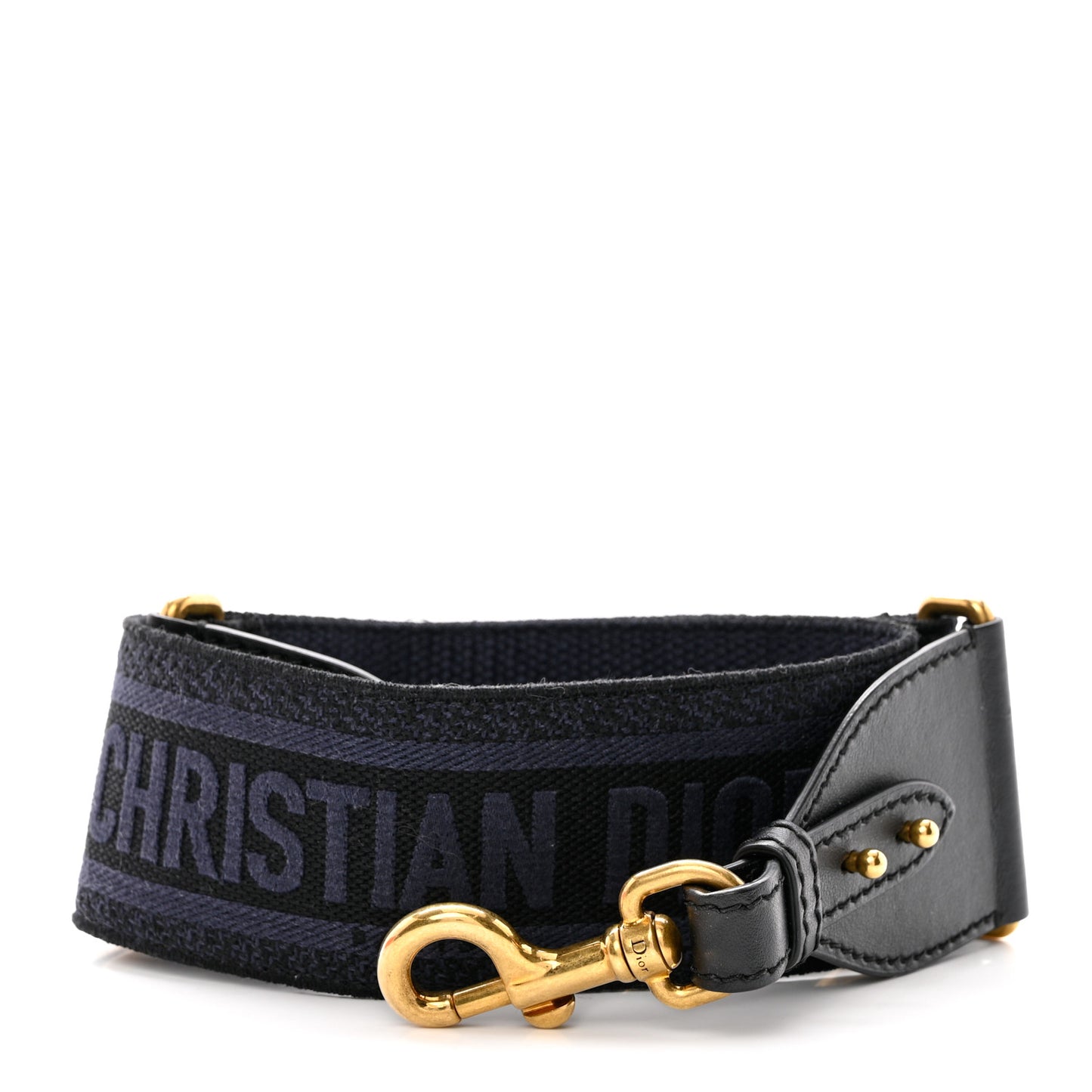 Canvas Embroidered Shoulder Strap Denim Blue