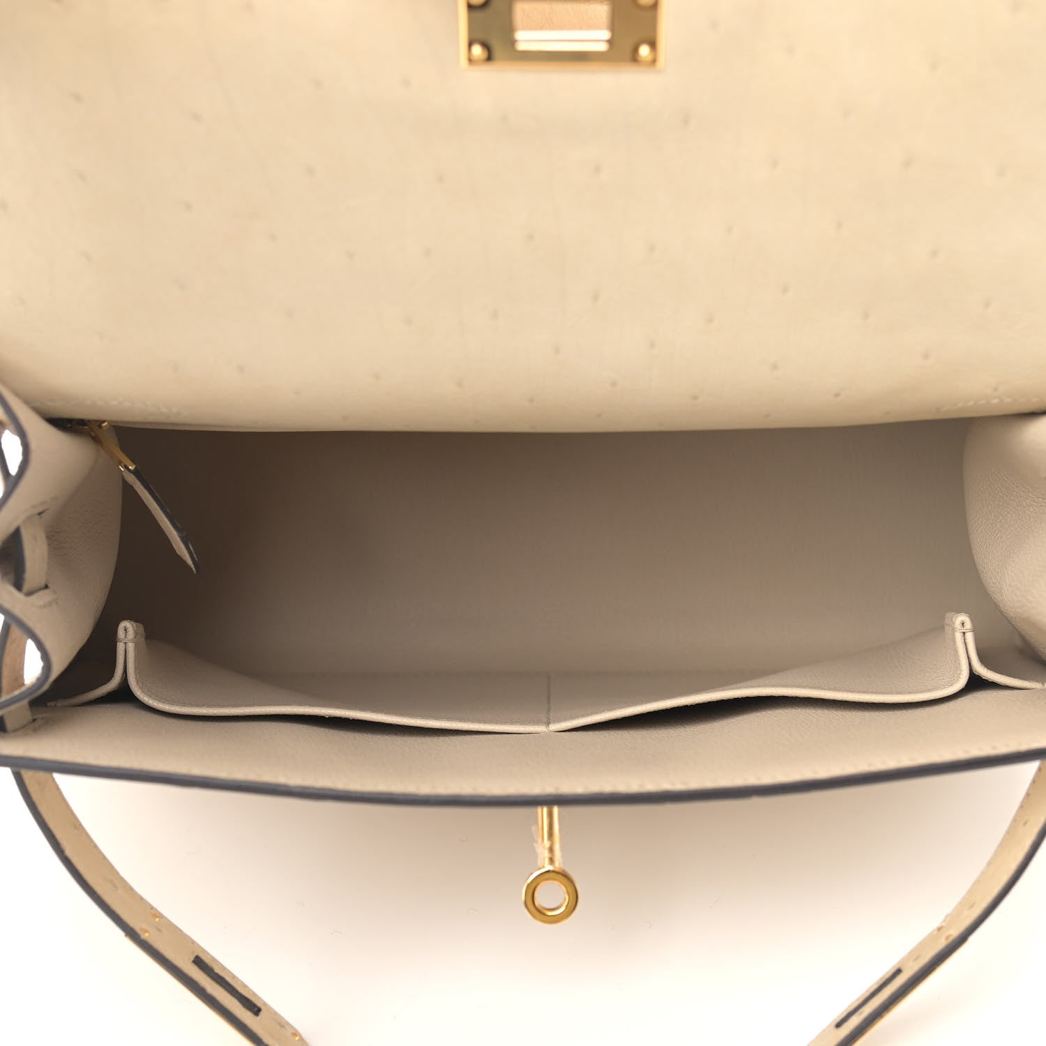 Hermes Ostrich Kelly Sellier 28 Parchemin 5 of 14