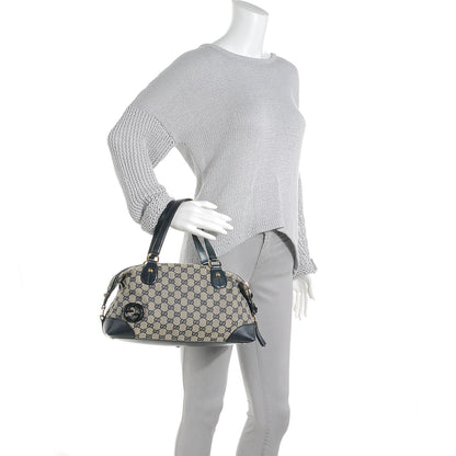Gucci Monogram Brick Lane Small Boston Navy 2 of 8