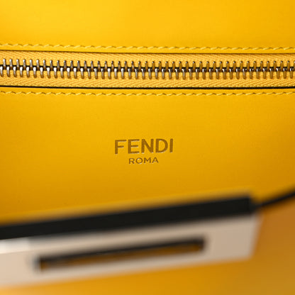 Fendi Vitello King Tamponato FF 1974 Medium Peekaboo I SEE U Satchel Mimosa 6 of 11
