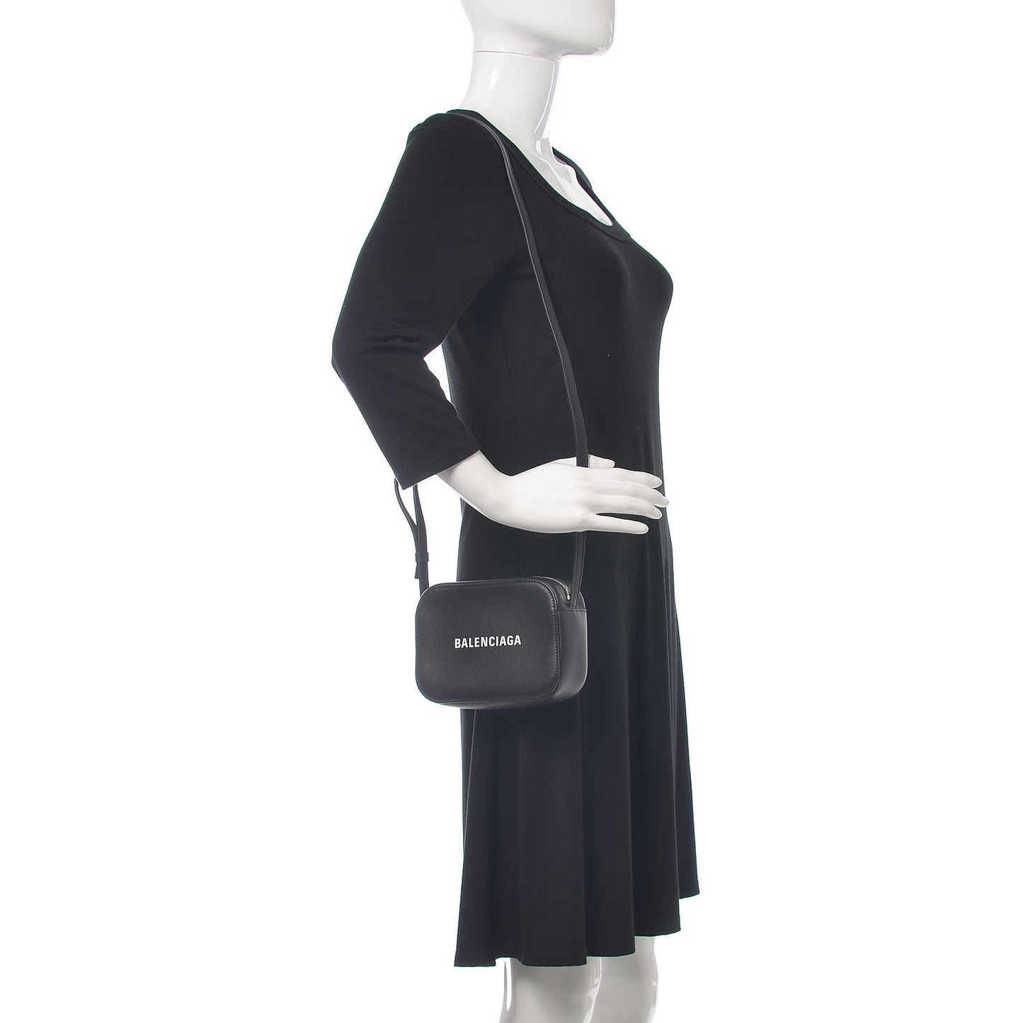 Calfskin Logo XS Everyday Camera Bag Black