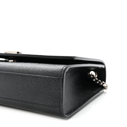 Saint Laurent Grain De Poudre Small Monogram Kate Satchel Black 9 of 9