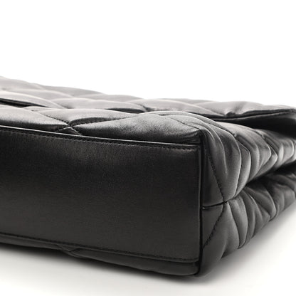 Saint Laurent Lambskin Quilted Sade Puffer Envelope Clutch Black 9 of 9