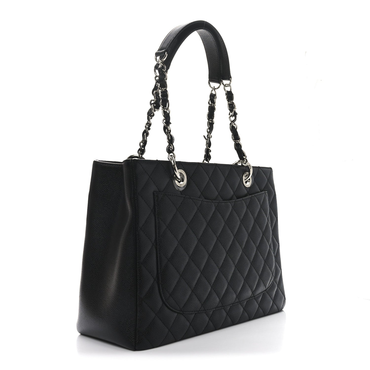 Chanel Caviar Quilted Grand Shopping Tote GST Black 3 of 10