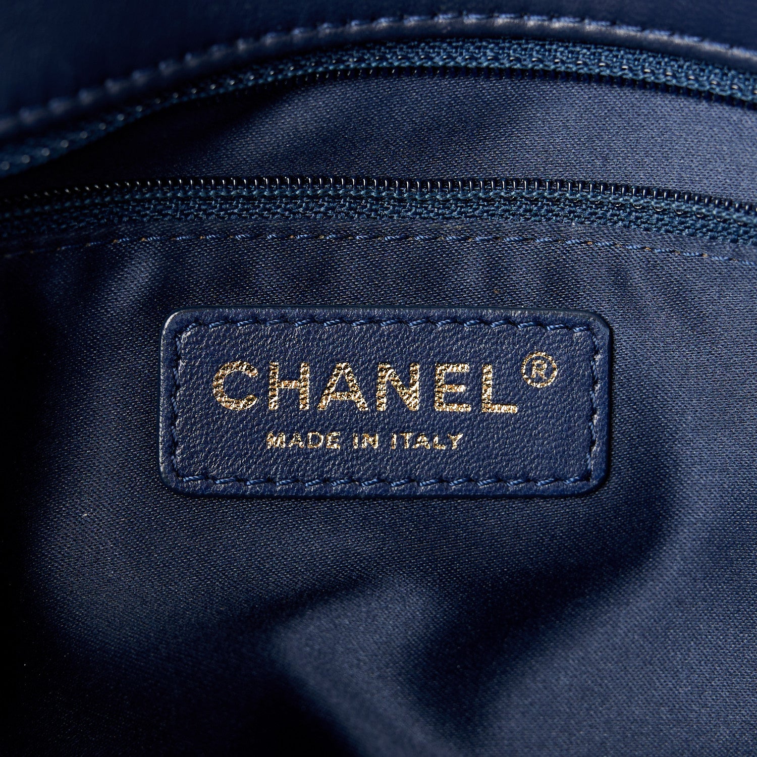 Chanel Lambskin Quilted Large Now and Forever Flap Navy 6 of 11