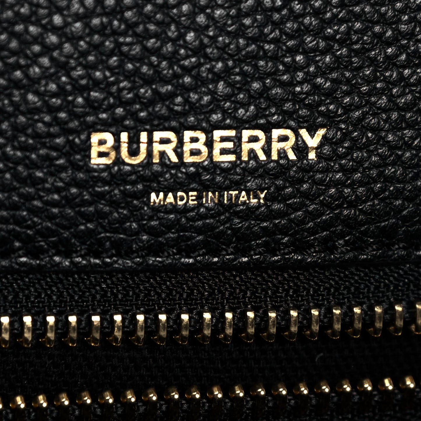 Grainy Calfskin Medium Title Bag Black