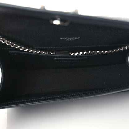 Saint Laurent Grain De Poudre Medium Classic Monogram Kate Satchel Black 5 of 8