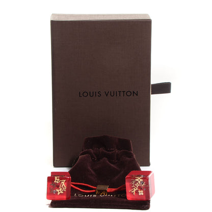 Louis Vuitton Swarovski Crystal Resin Inclusion Hair Cubes Pomme D'Amour 5 of 5