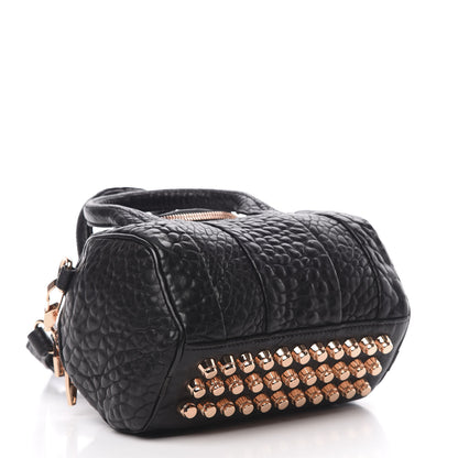 Alexander Wang Pebbled Lambskin Mini Rockie Black Rose Gold Hardware 5 of 11