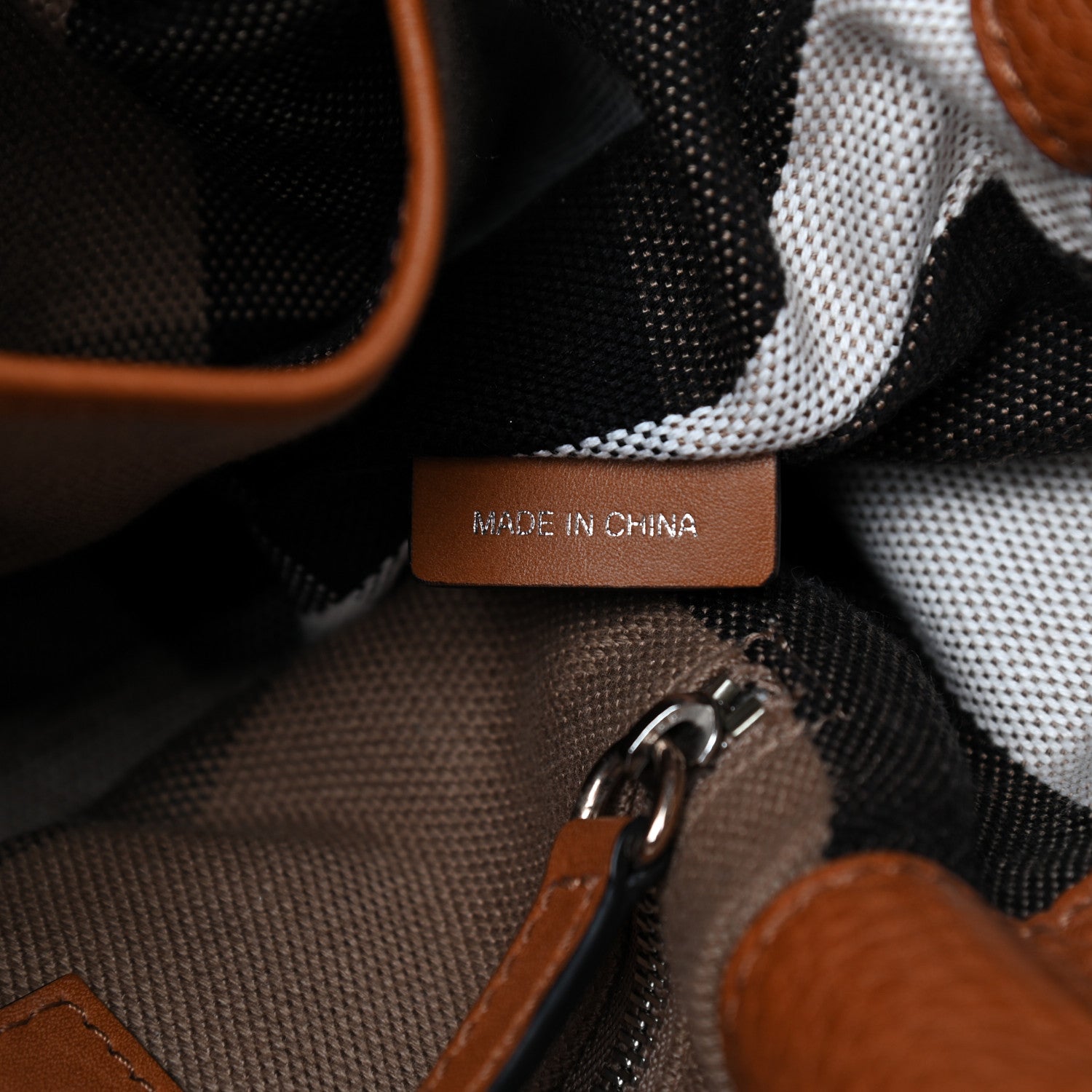 Burberry Brit Calfskin House Check Medium Maidstone Saddle Brown 10 of 11