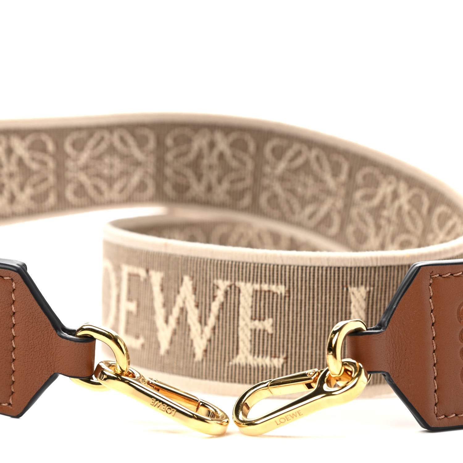 Loewe Calfskin Jacquard Anagram Strap Natural Tan 5 of 5