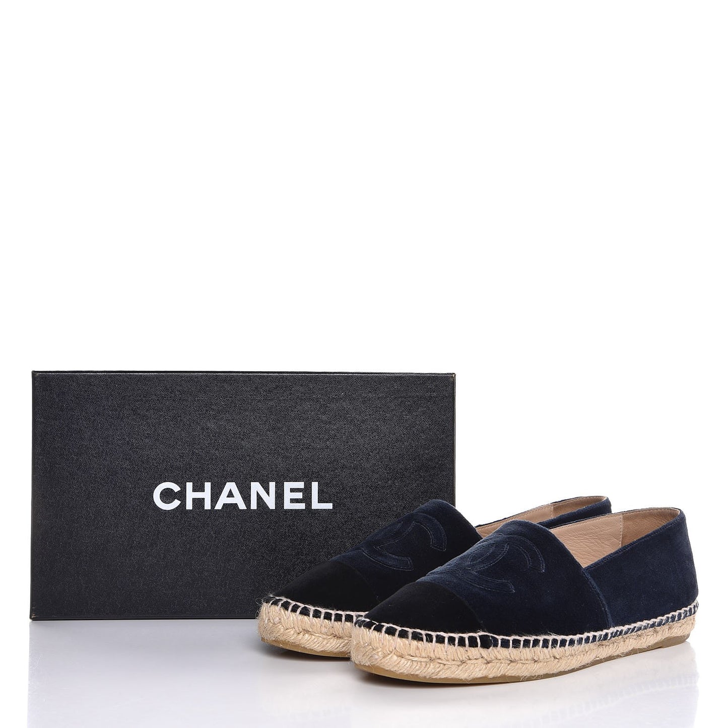 Velvet CC Espadrilles 41 Dark Navy Black