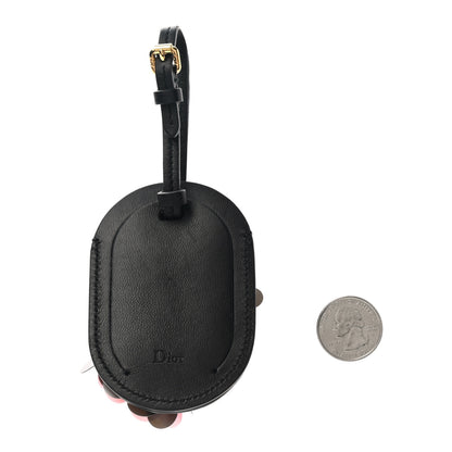 Christian Dior Calfskin Sequin Luggage Tag Black 2 of 4