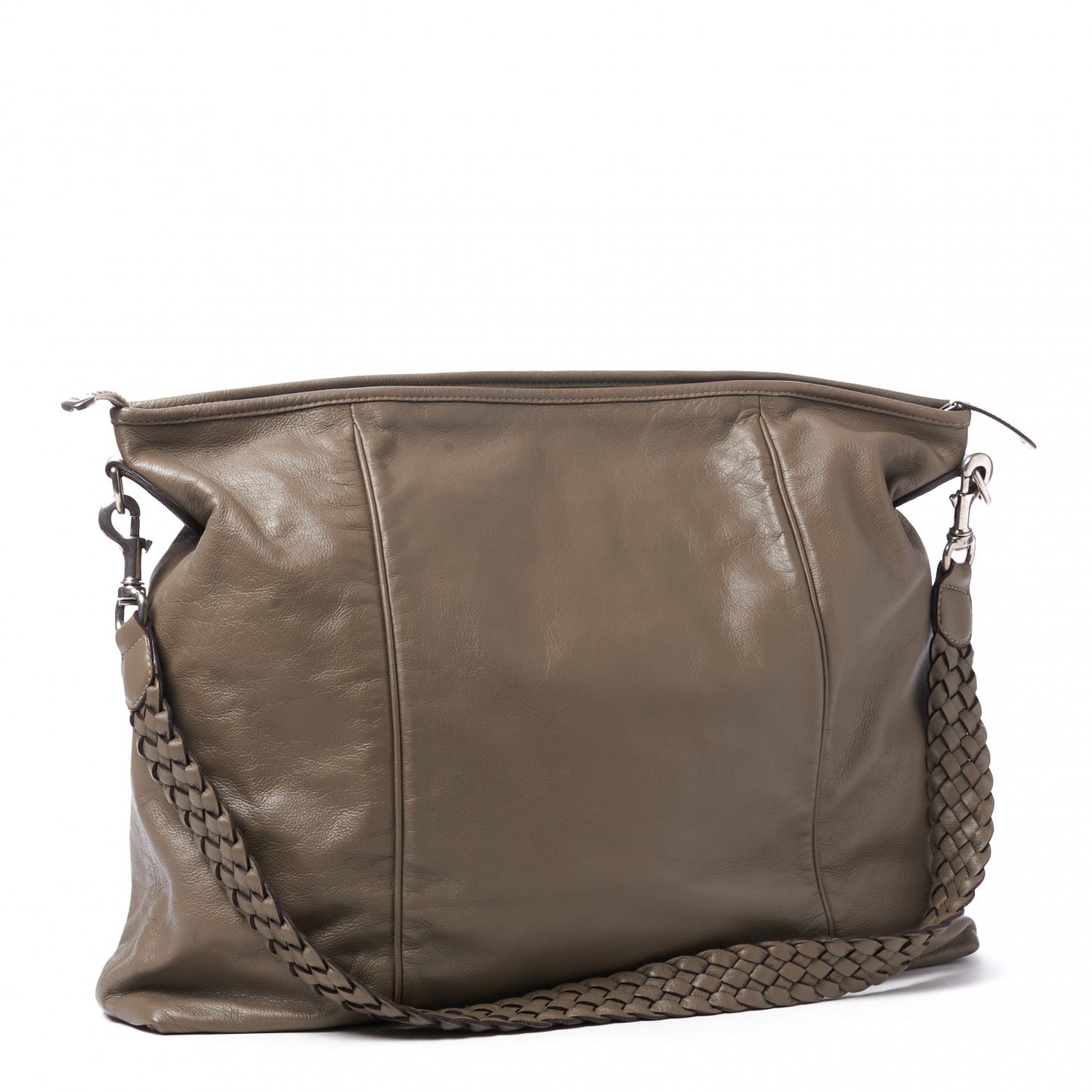 Calfskin Large Messenger Bag Grey