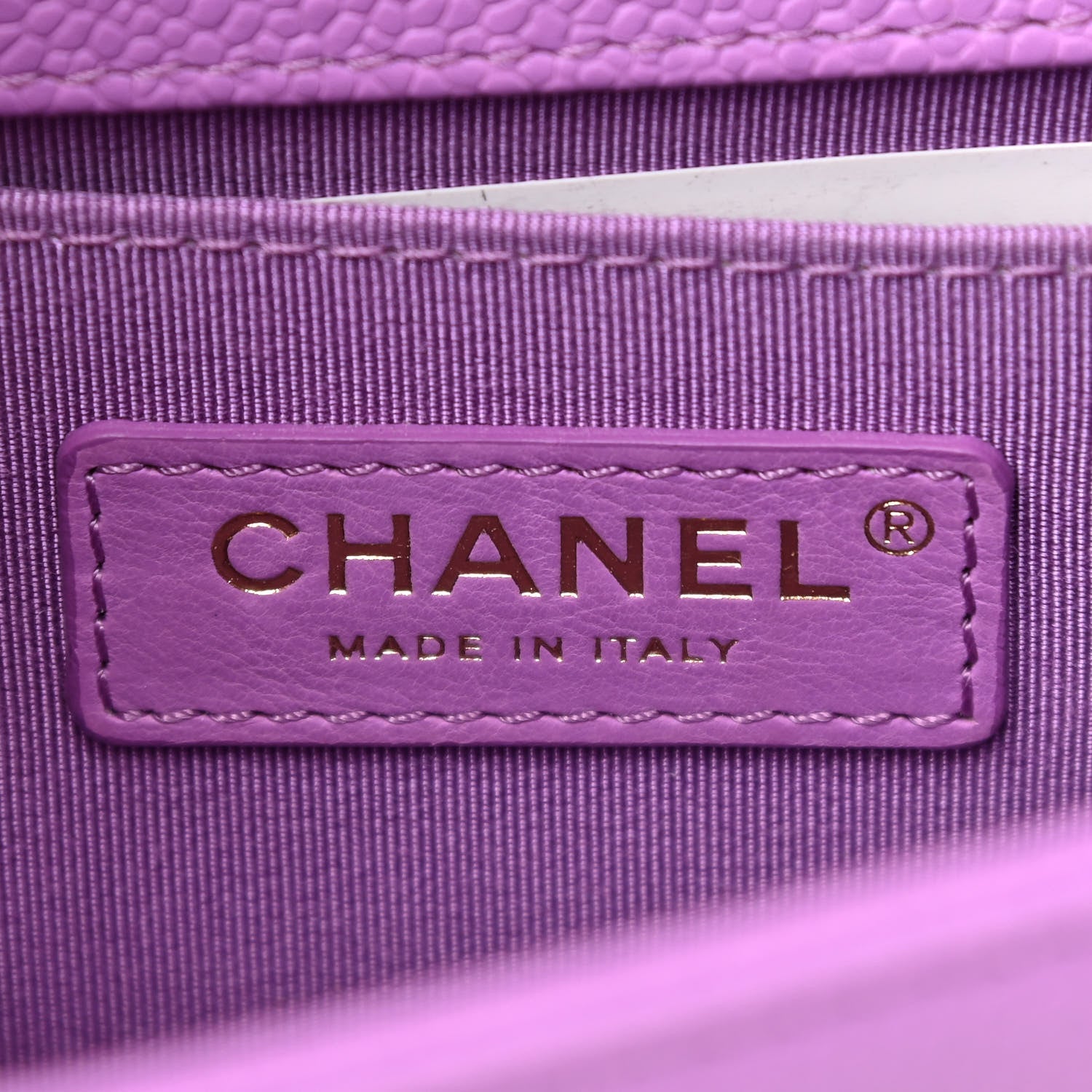 Chanel Caviar Quilted Small Boy Flap Violet 6 of 10