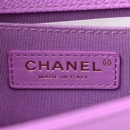 Chanel Caviar Quilted Small Boy Flap Violet 6 of 10