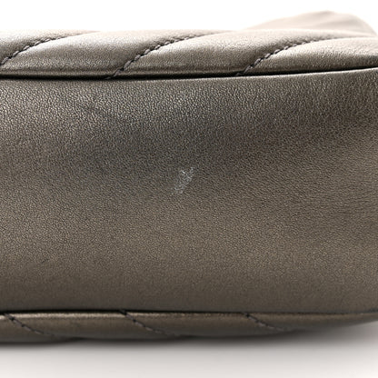 Saint Laurent Metallic Calfskin Matelasse Monogram Lou Camera Bag Silver 11 of 17