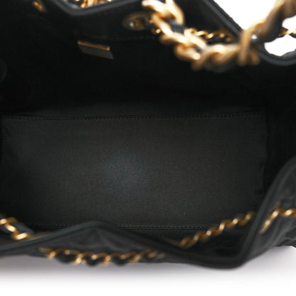 Chanel Canvas Quilted Small Chanel 25 Handbag Black 5 of 10