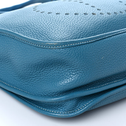 Hermes Taurillon Clemence Evelyne III GM Blue Jean 8 of 12