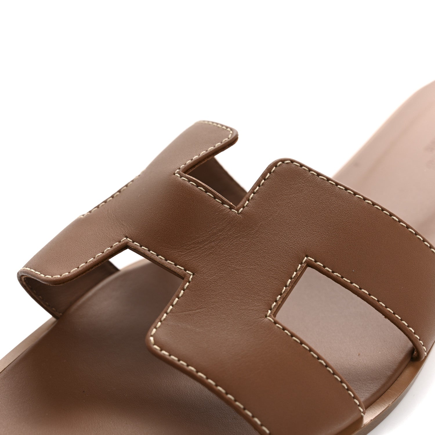 Hermes Box Calfskin Oran Sandals 39 Gold 10 of 10