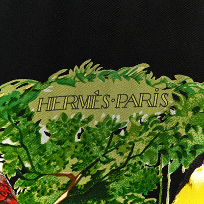Hermes Silk Equateur Scarf 90 Black Vert Bleu 3 of 6