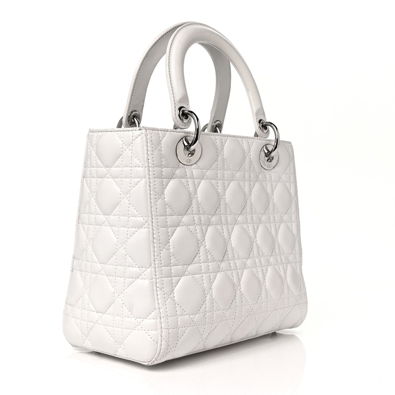 Christian Dior Lambskin Cannage Medium Lady Dior White 5 of 21