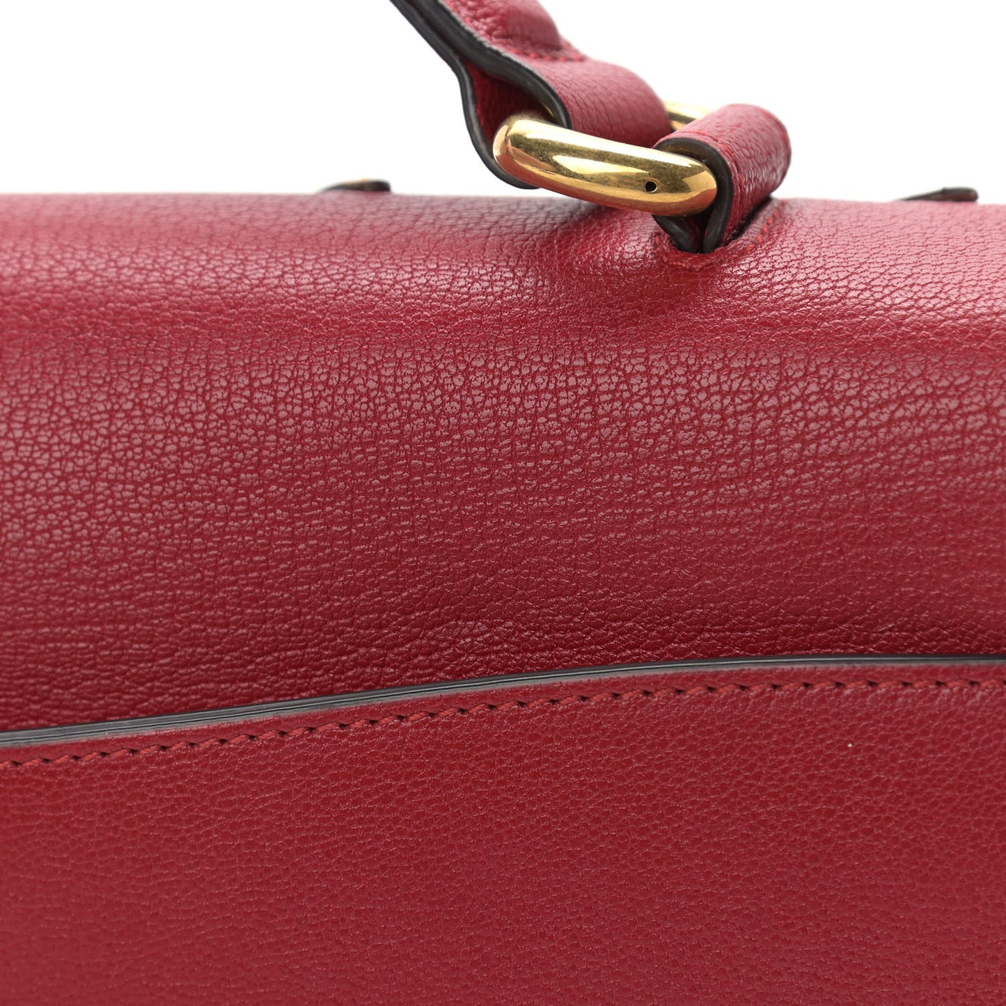 Calfskin Osiride Future Top Handle Bag Red