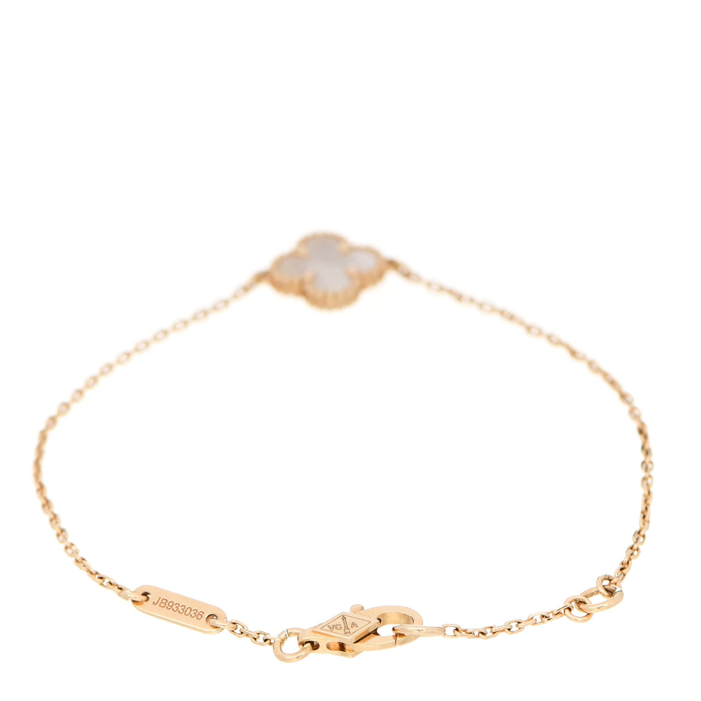18K Yellow Gold Mother of Pearl Sweet Alhambra Bracelet