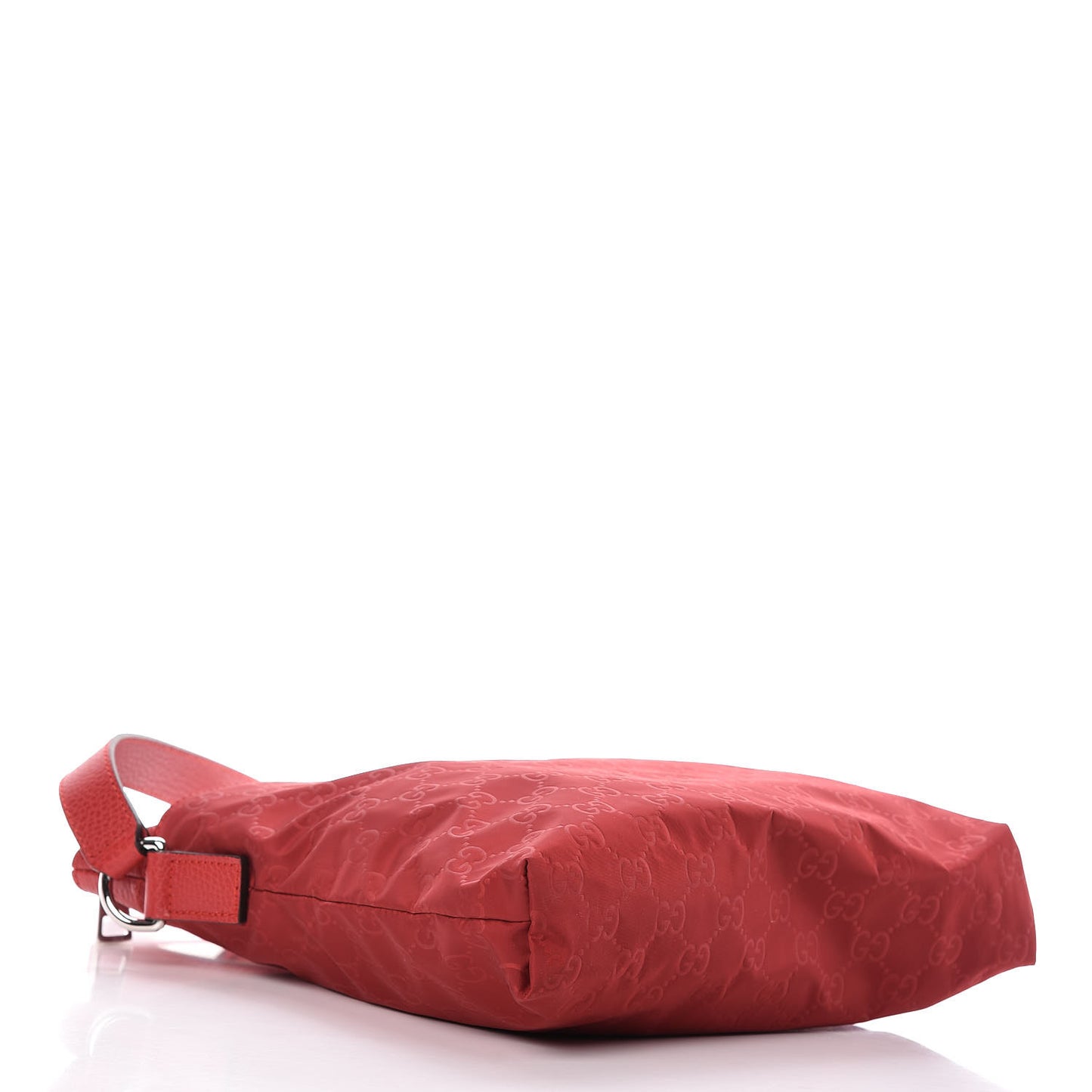 Nylon Monogram Dollar Calfskin Flat Messenger Bag Vibrant Red