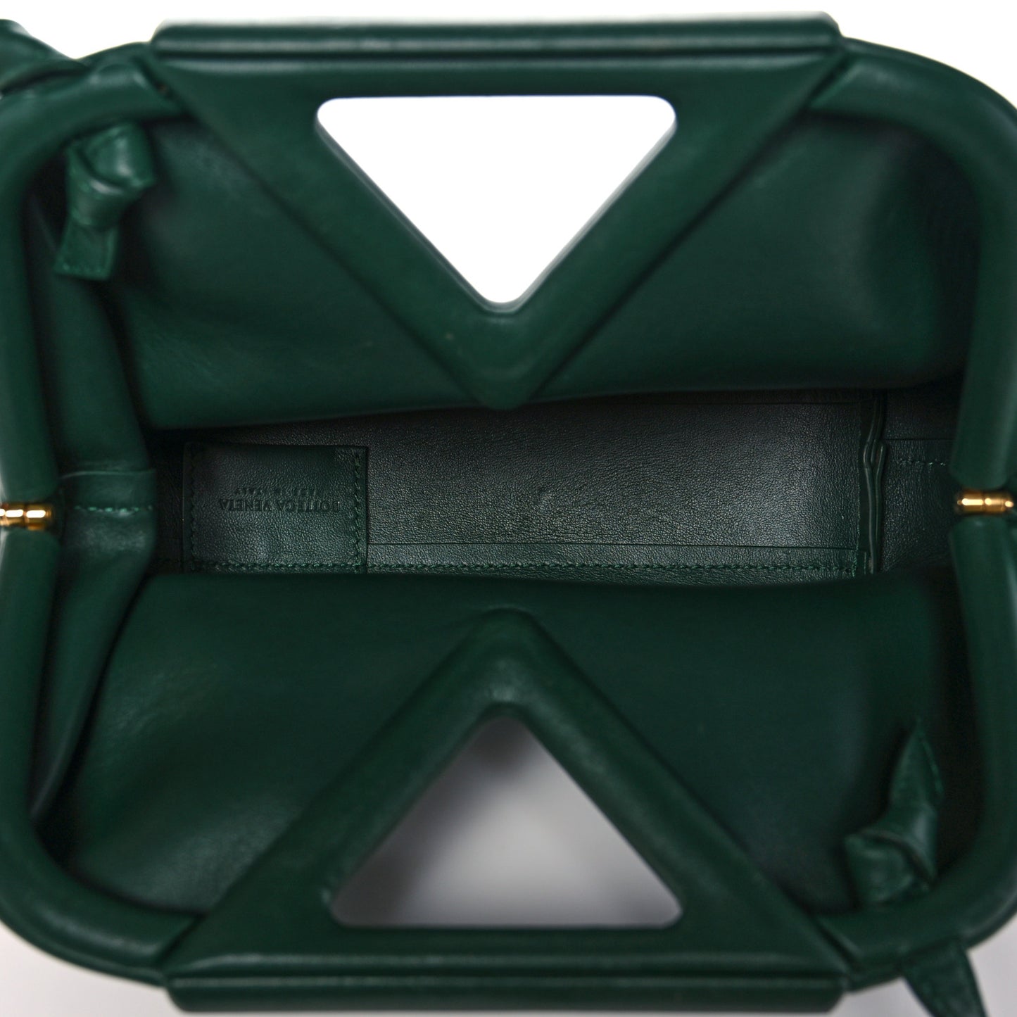 Calfskin Small The Point Triangle Bag Raintree