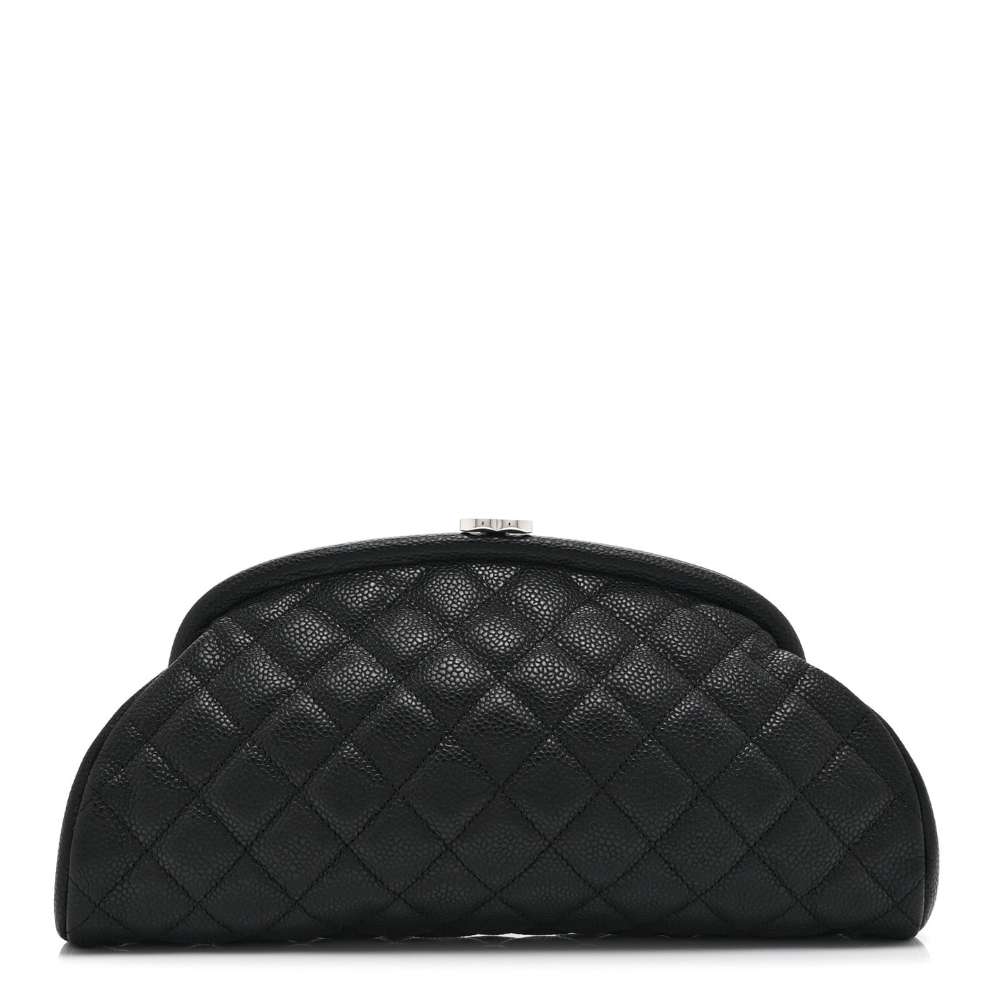 Caviar Quilted Timeless Clutch Black