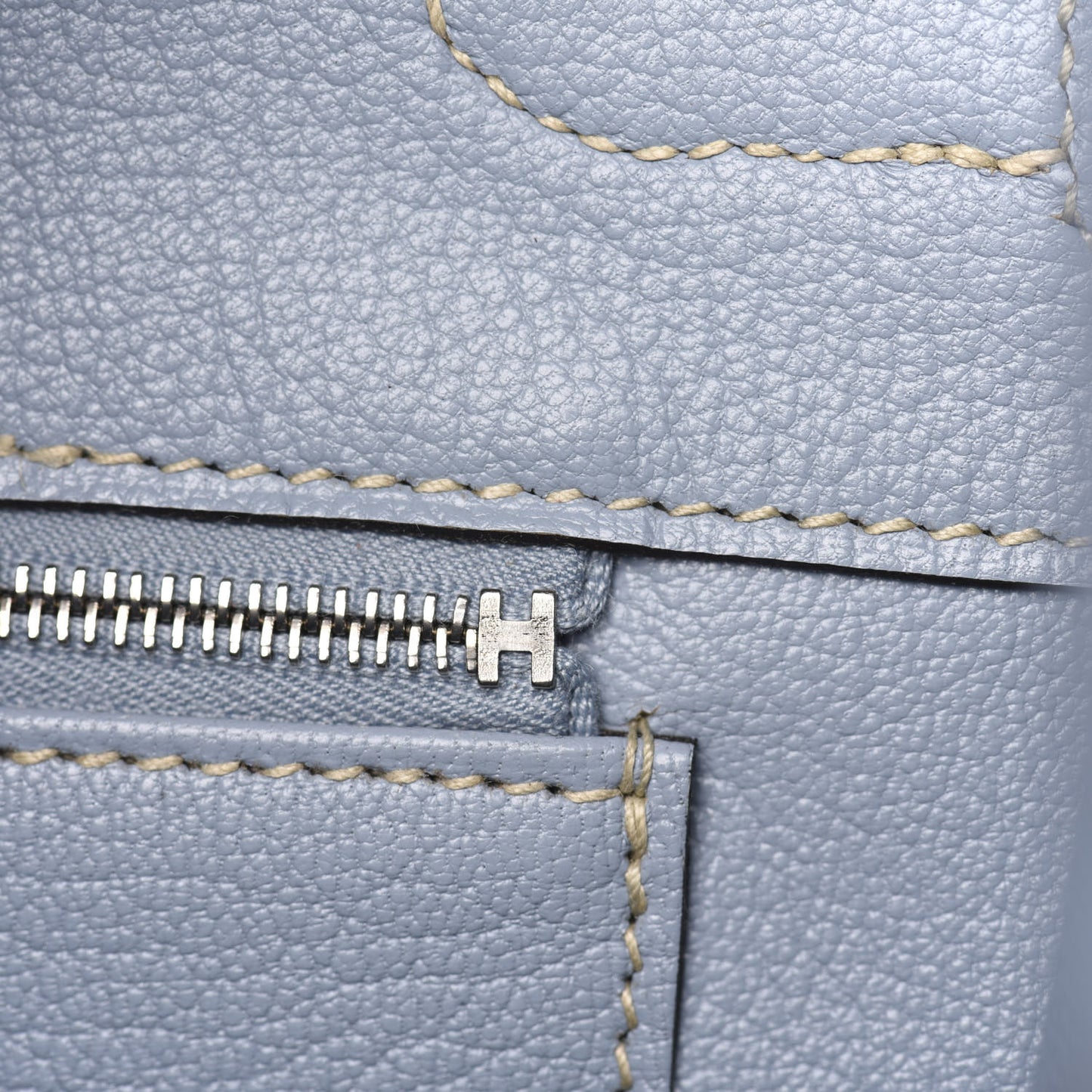 Togo Birkin 35 Bleu Lin