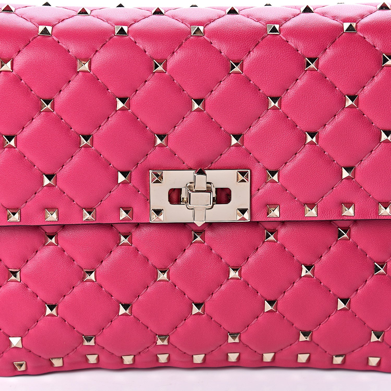 Valentino Garavani Nappa Medium Rockstud Spike Shoulder Bag Disco Pink 8 of 10