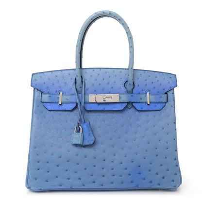 Hermes Ostrich Birkin 30 Mykonos 1 of 15