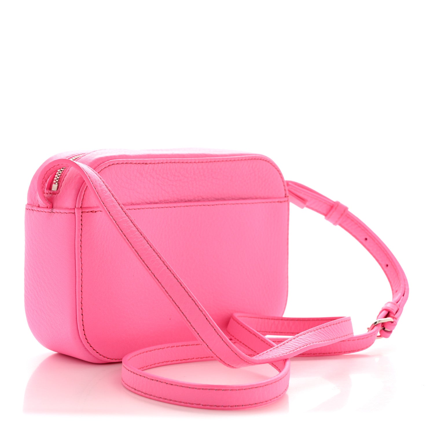 Balenciaga Calfskin Kittens Logo XS Everyday Camera Bag Acid Pink 3 of 13