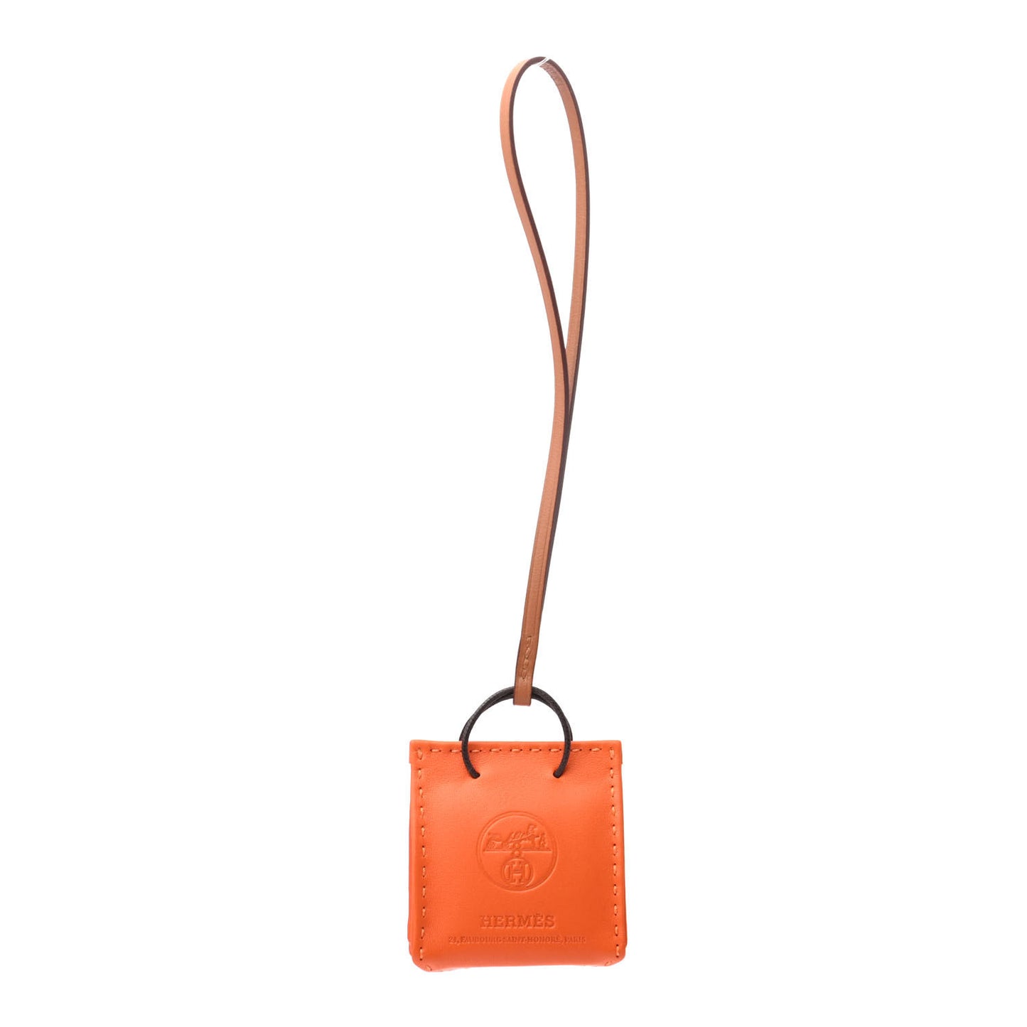 Milo Lambskin Swift Shopping Bag Charm Feu Gold