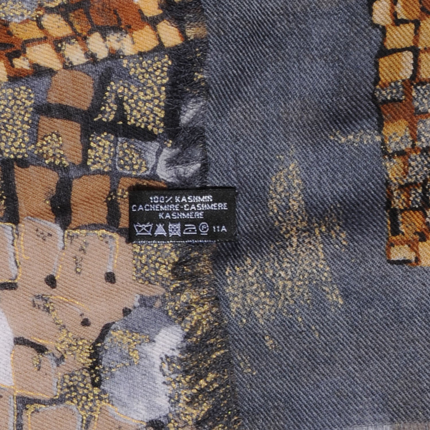 Chanel Cashmere Mosaic CC Logo Scarf 5 of 5