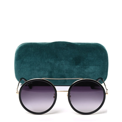 Gucci Metal Round Frame Sunglasses GG0061S Black 8 of 8