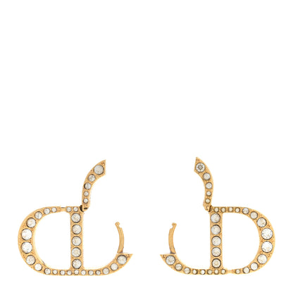 Christian Dior Crystal 30 Montaigne Earrings Gold 3 of 7