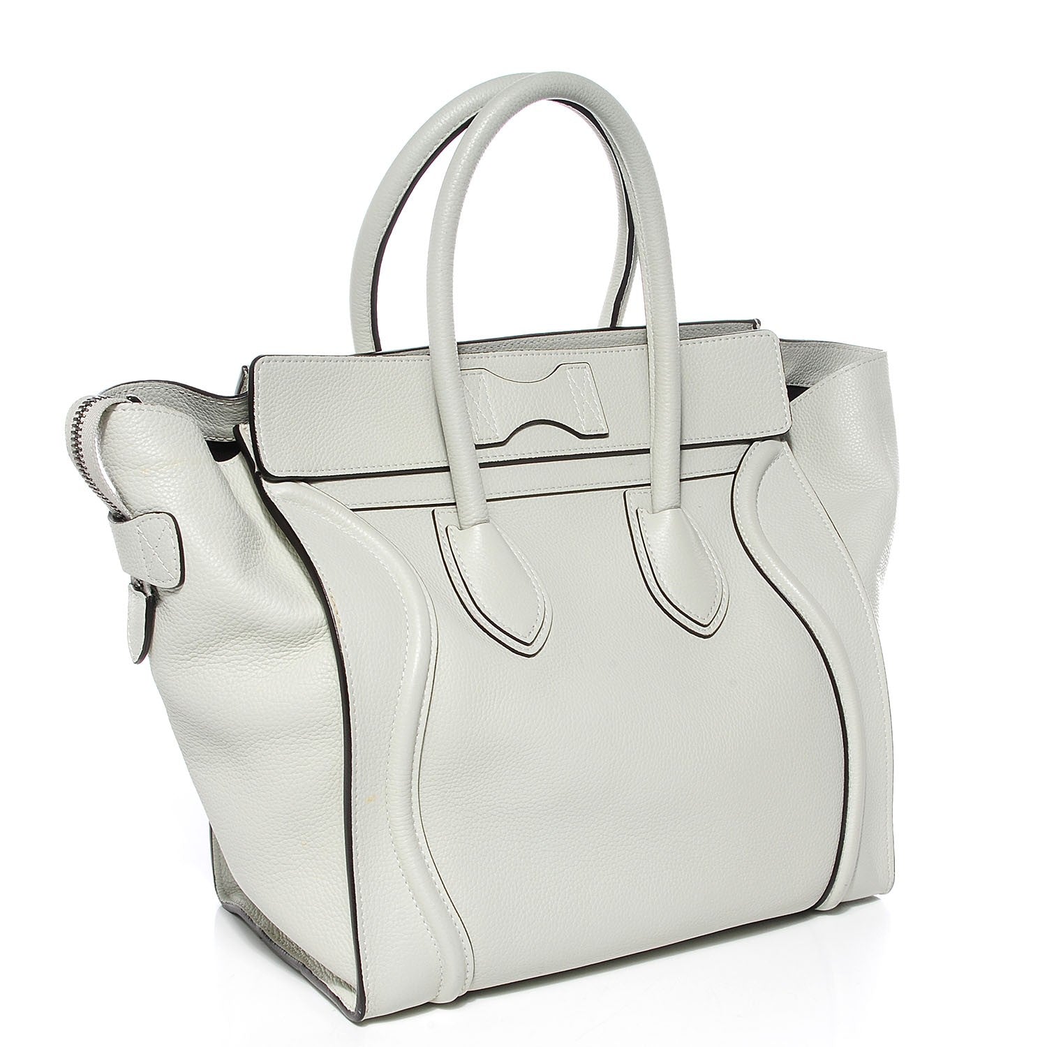 Celine Drummed Calfskin Mini Luggage Lune 3 of 8