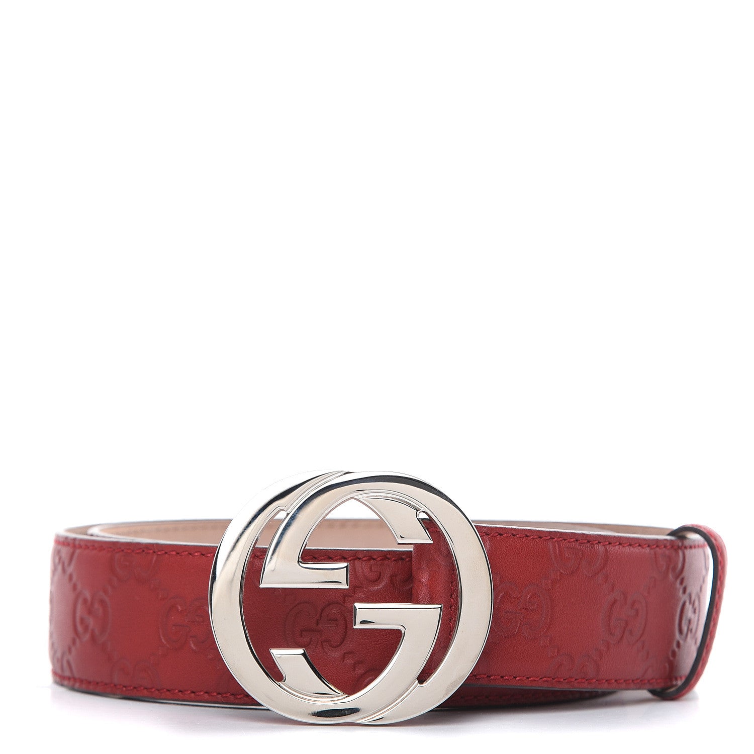 Gucci Guccissima Interlocking G 40mm Belt 90 36 Red 1 of 6