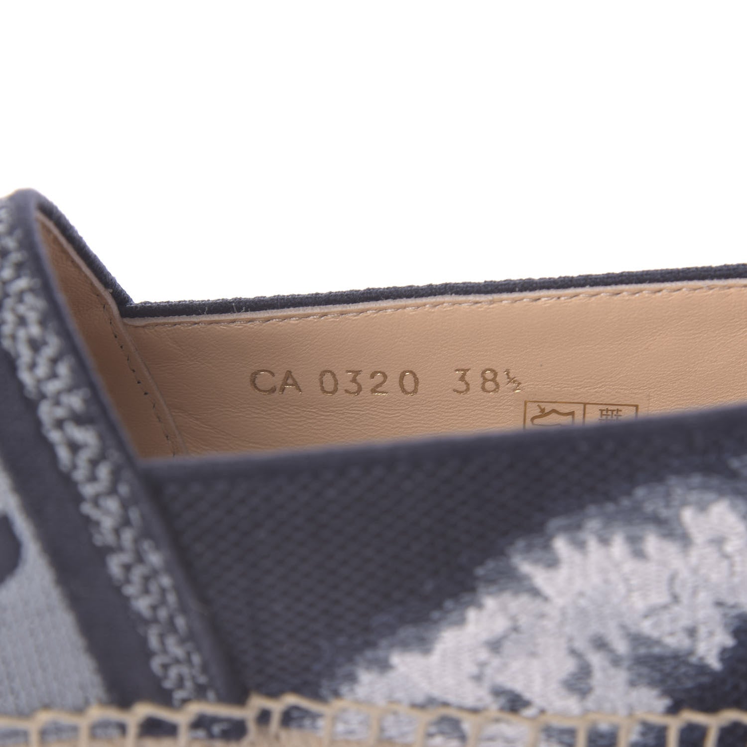 Christian Dior Canvas Tie and Dior Embroidered Granville 15mm Espadrilles 38.5 Denim 10 of 10
