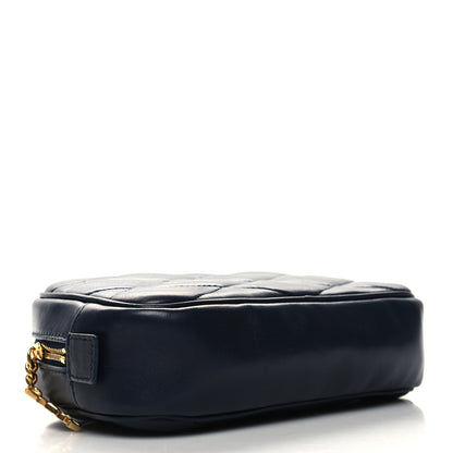 Saint Laurent Lambskin Quilted Lolita Cosmetic Pouch Navy 4 of 10