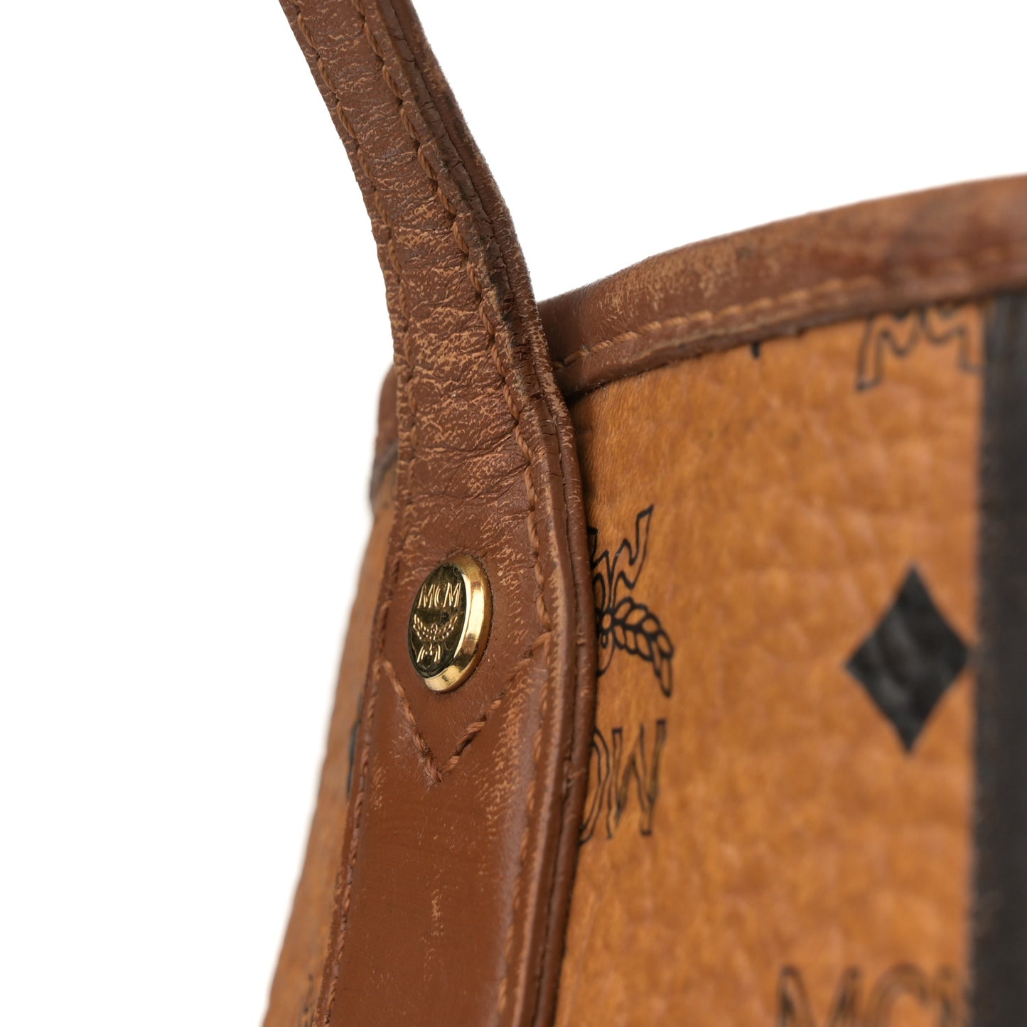 Visetos Crocodile Embossed Medium Liz Shopper Tote Cognac