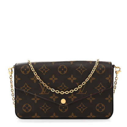 Louis Vuitton Monogram Pochette Felicie Chain Wallet Fuchsia 1 of 11