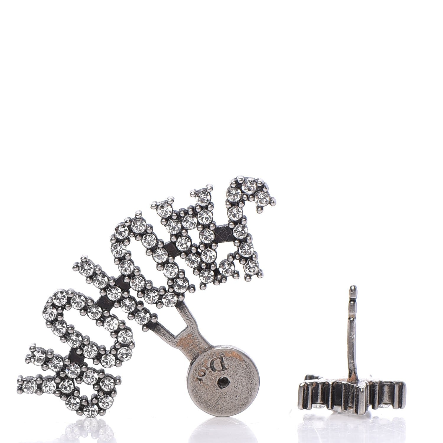Christian Dior Palladium Crystal J'adior Earrings 3 of 5