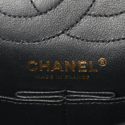 Chanel Tweed Quilted 2.55 Reissue 225 Flap Black Gold Navy 6 of 9