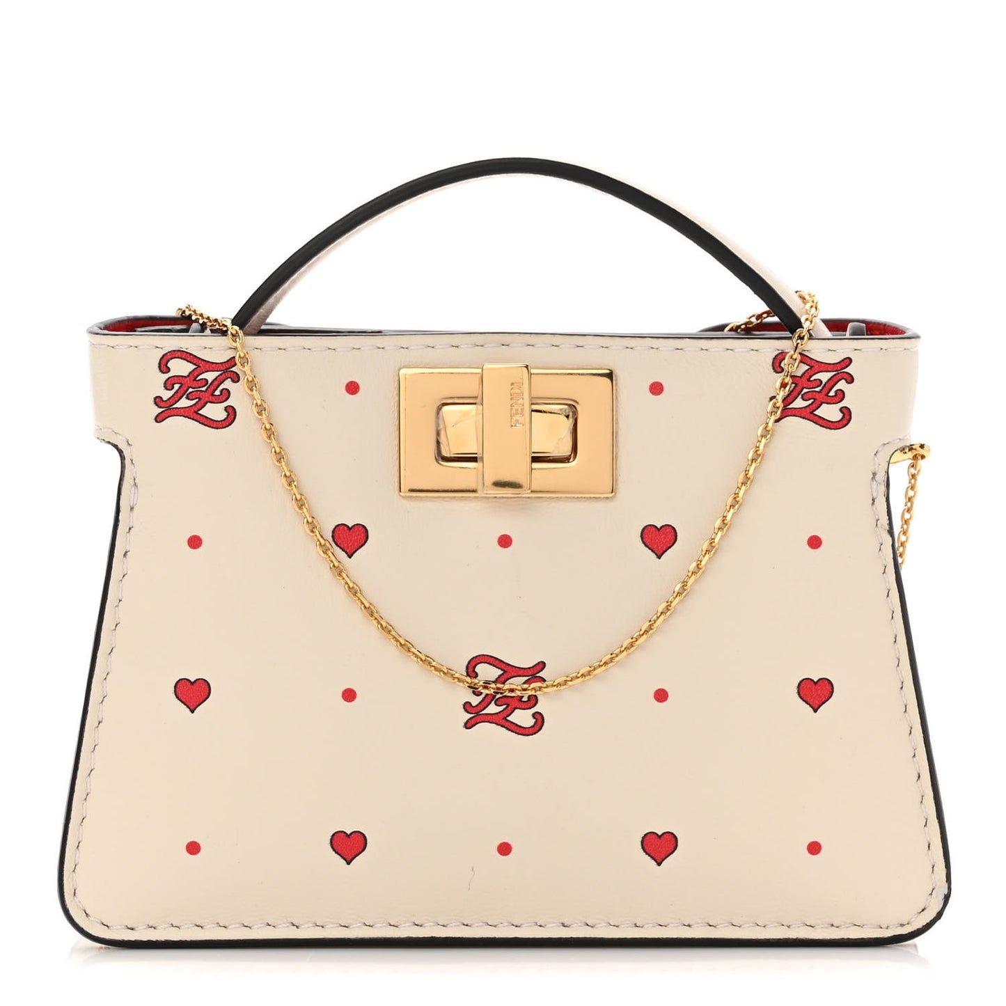 Nappa Chinese Valentines Day Karligraphy Embroidered Pico Peekaboo Charm Panna Rosso Cardinale