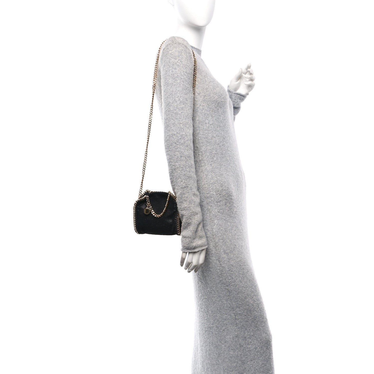 Stella McCartney Shaggy Deer Tiny Falabella Tote Black 2 of 10